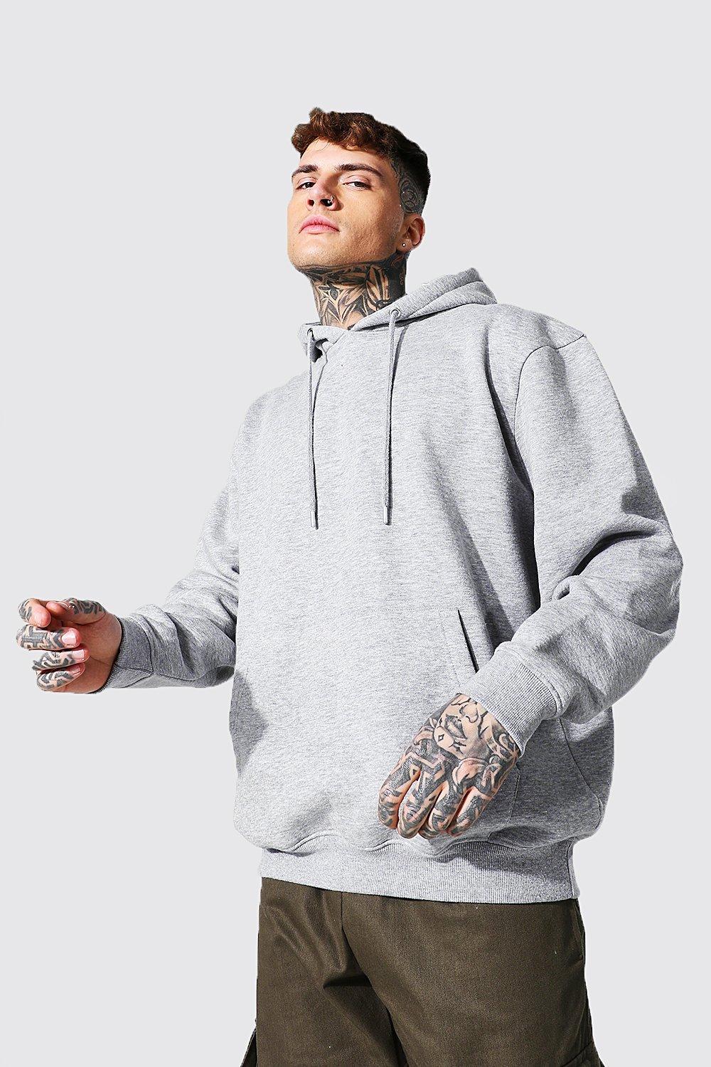 Grey oversized hoodie men hotsell